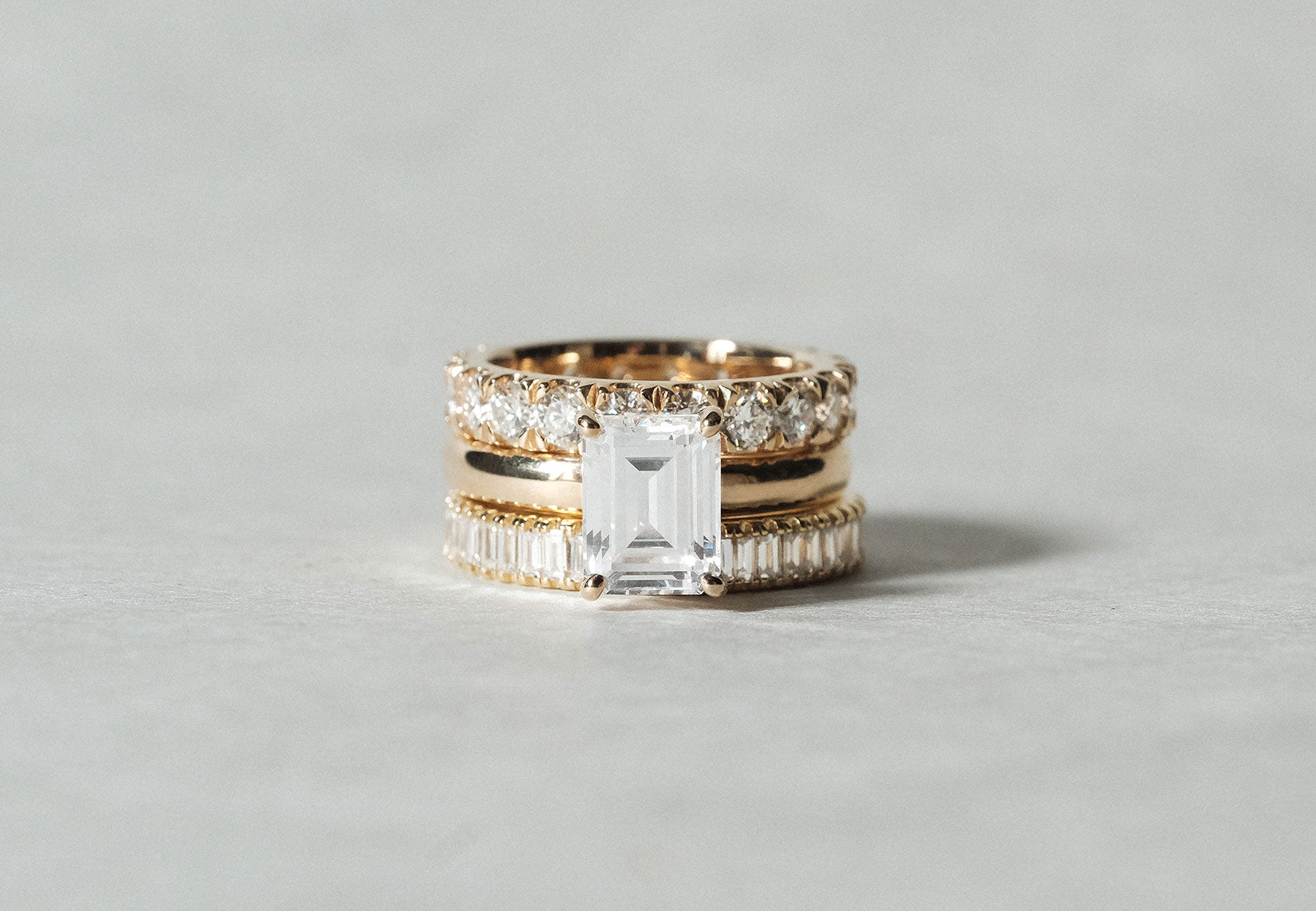 Layered on sale engagement ring