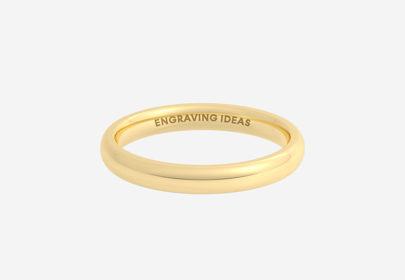 Engraved Fingerprint Wedding Ring - Personalized