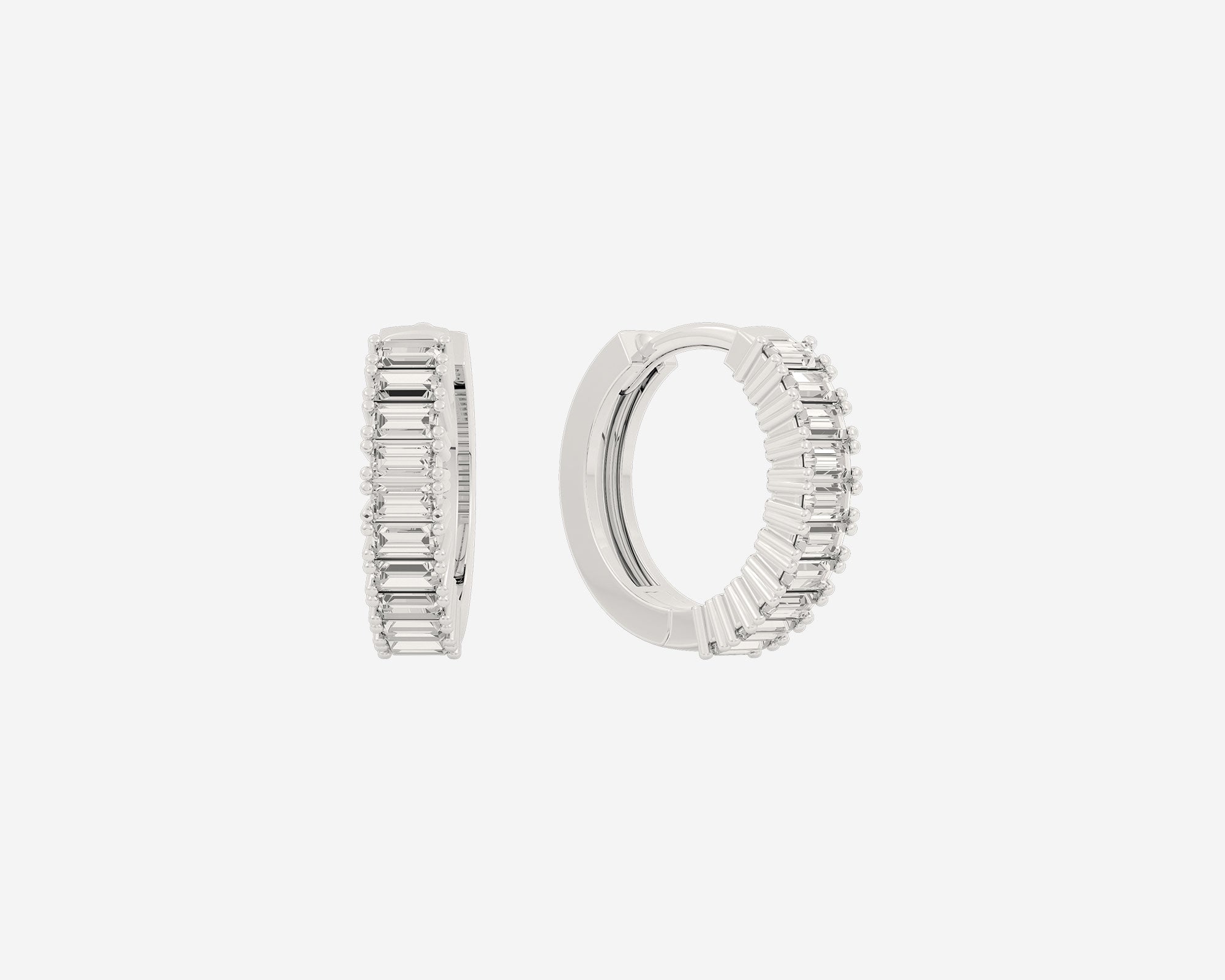 送料税込【AMY O】Baguette Diamond Oval Huggies (2色)国内発送 Baguette Huggies – Lindsey Leigh Jewelry