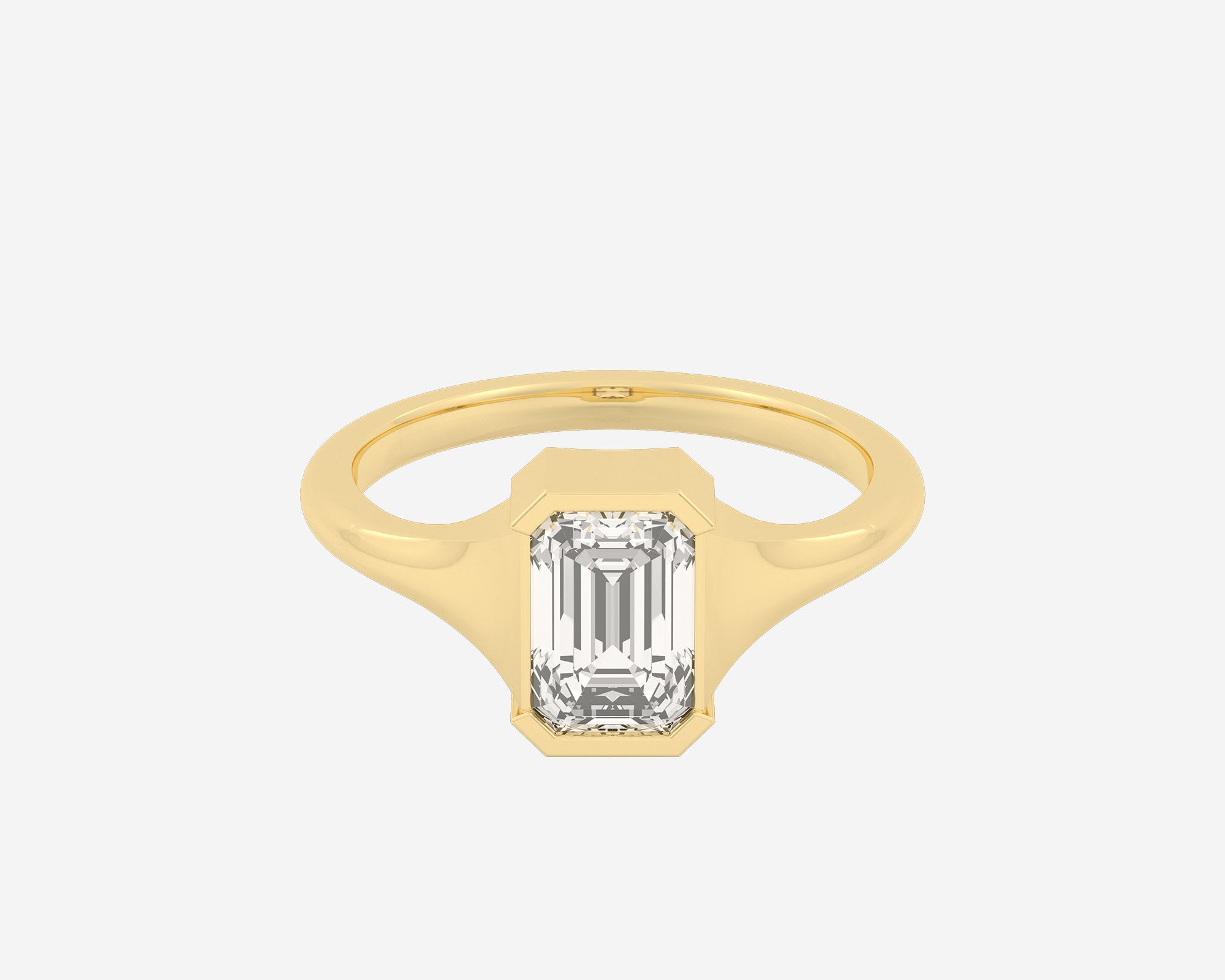 The Facade Signet — Emerald Cut Signet Engagement Ring | Holden