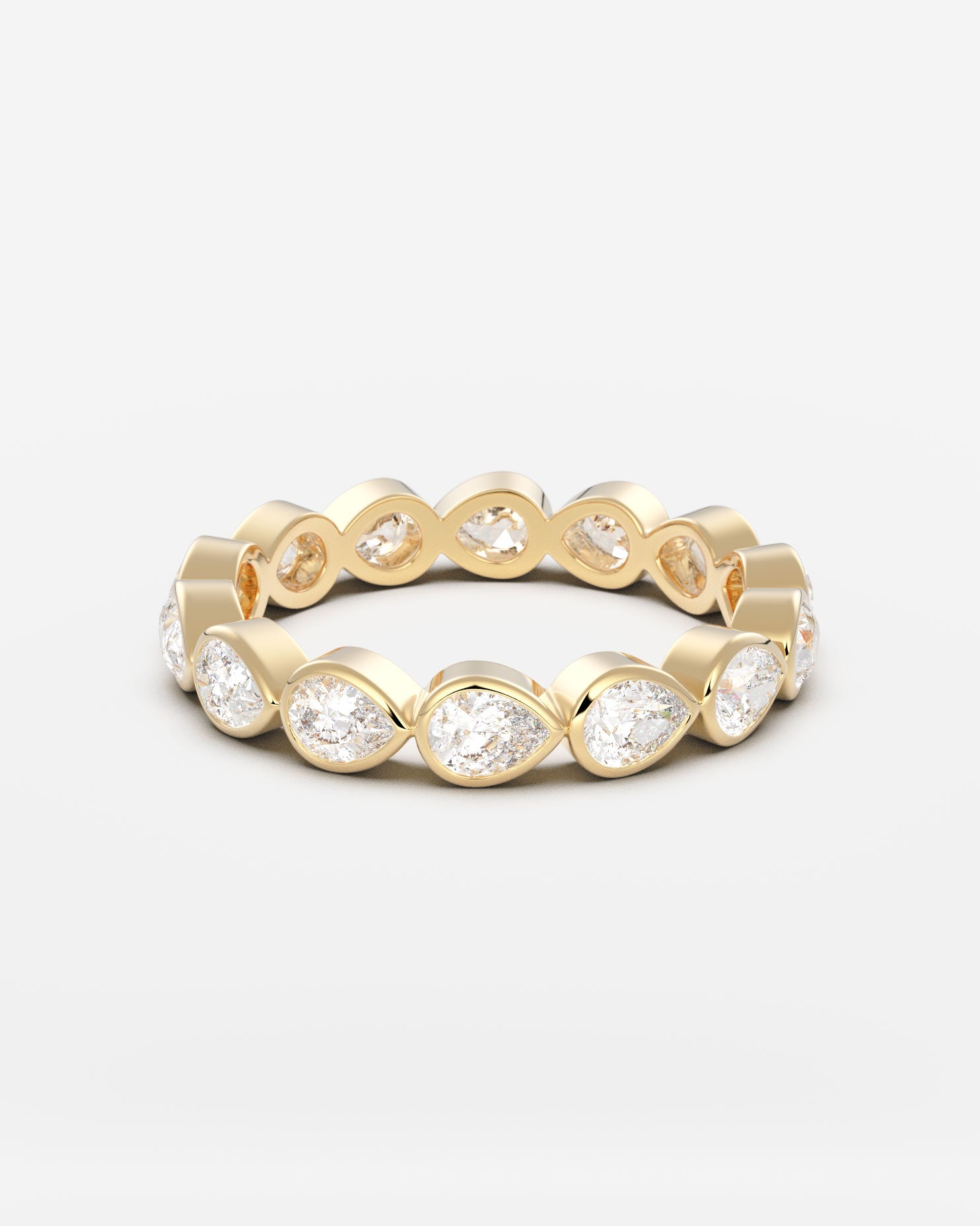 The Full Frame Pear Bezel Eternity Wedding Ring | Holden