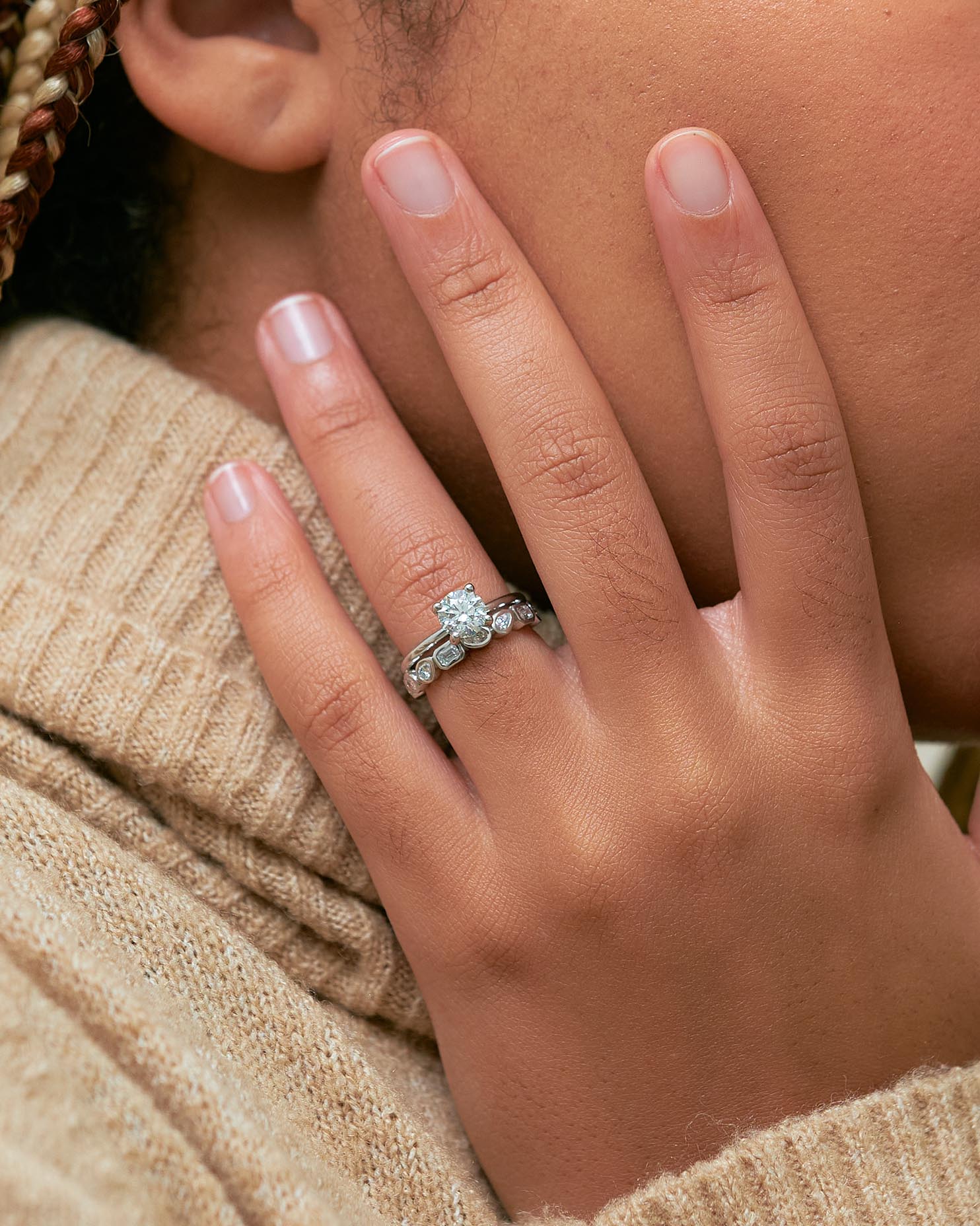 The Full Row Mixed Diamond Eternity Wedding Ring | Holden
