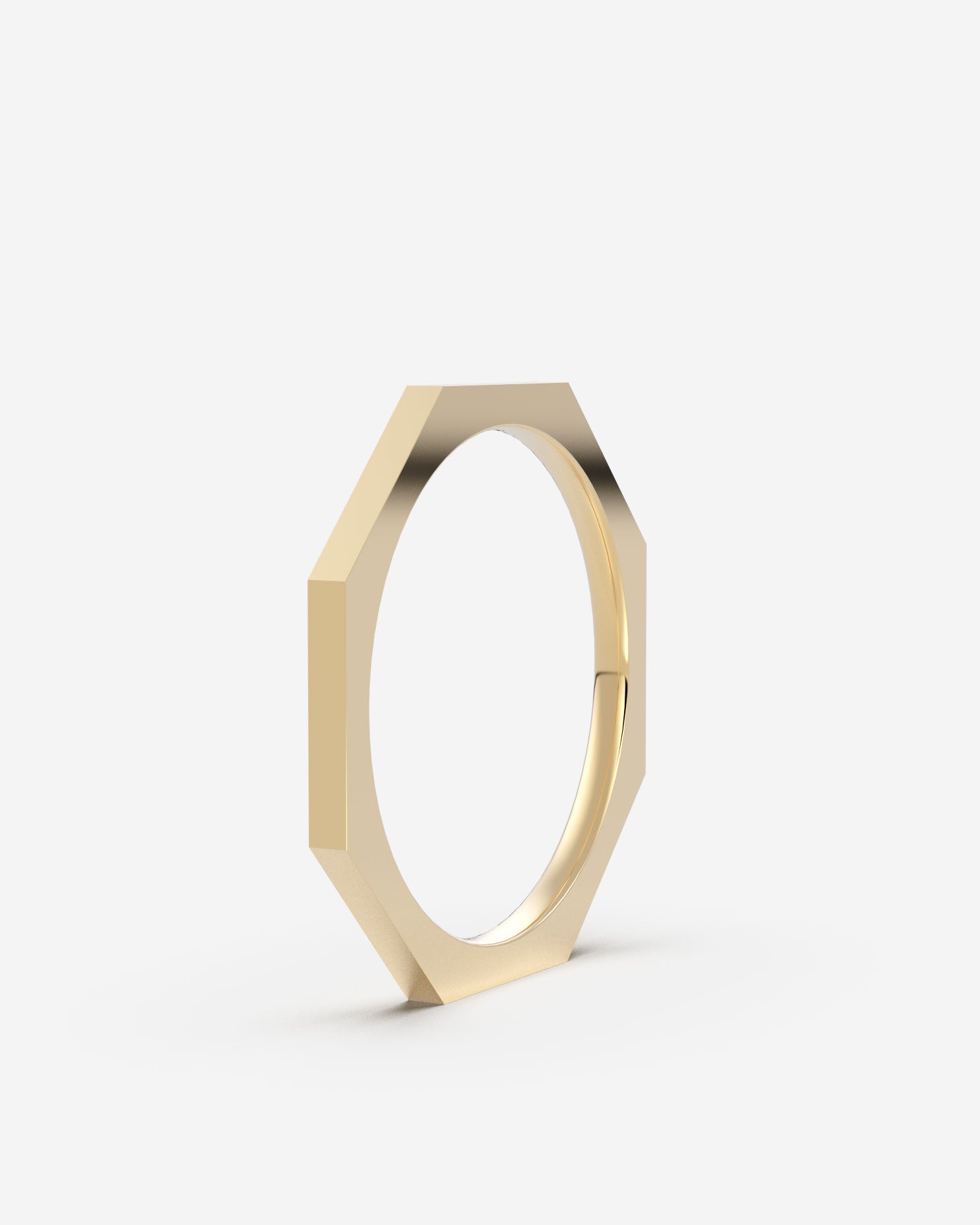 Octagon Wedding Ring | Geometric Wedding Band | Holden