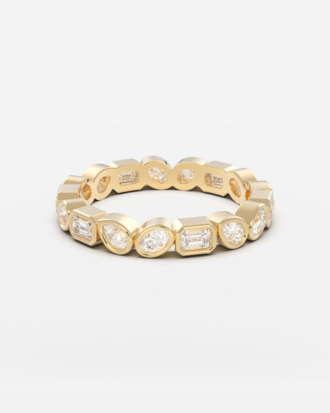 The Full Row Mixed Diamond Eternity Wedding Ring | Holden