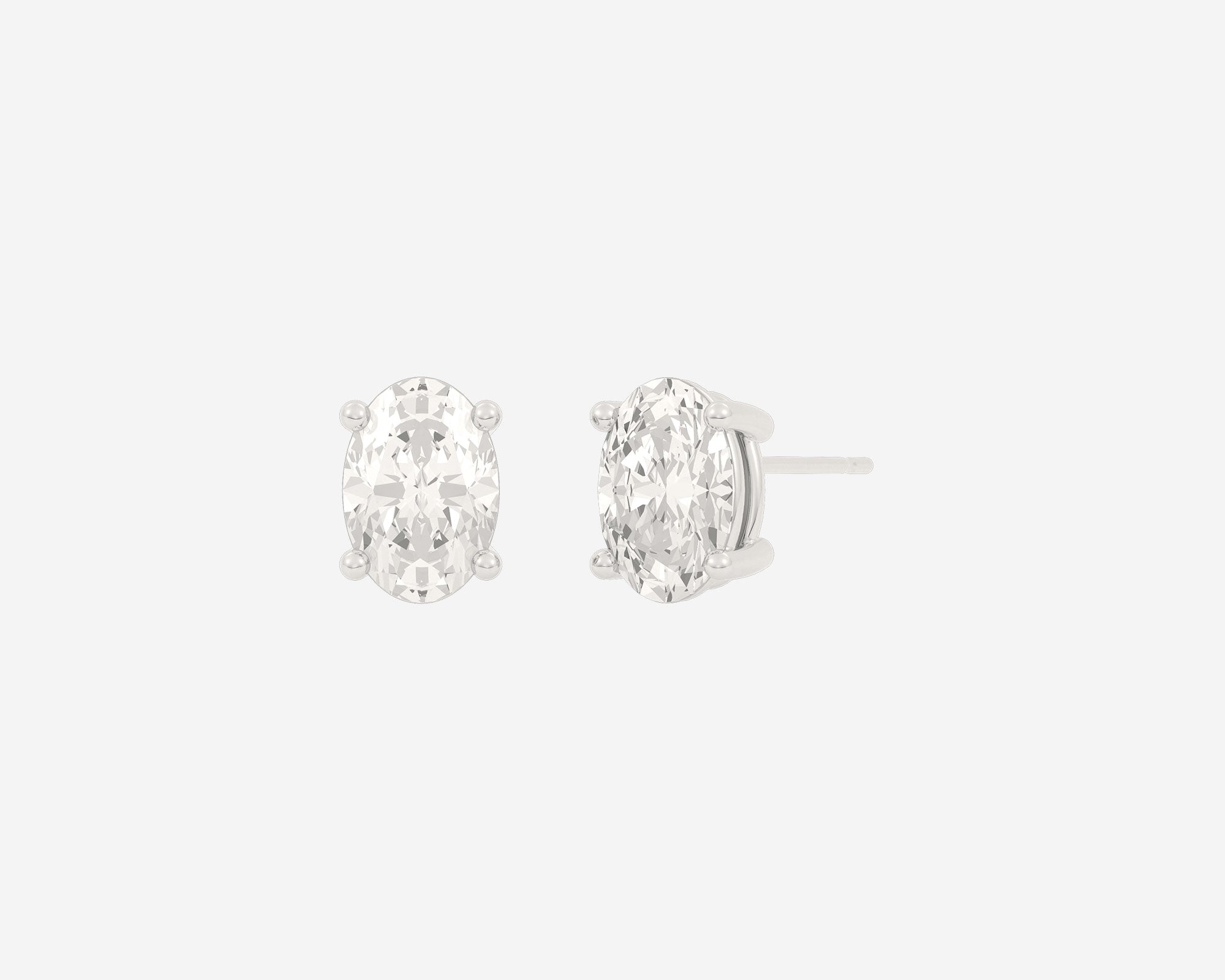 LAB GROWN Oval Diamond Stud Earrings with halo (1.31ctw) – Diamond Shoal  Jewelers