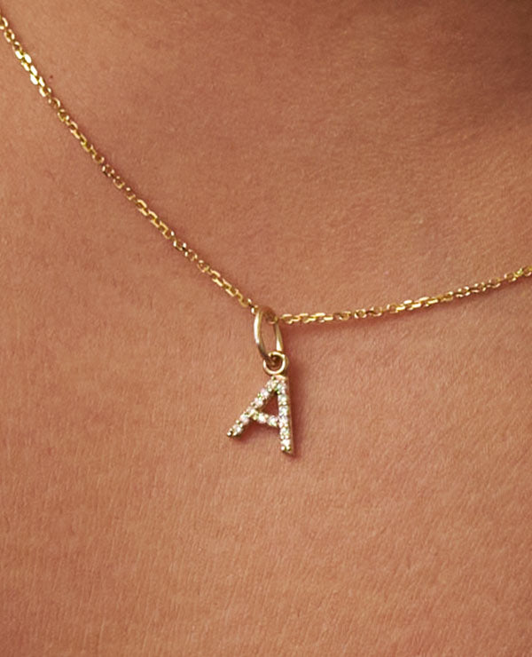 The Diamond Letter Charm