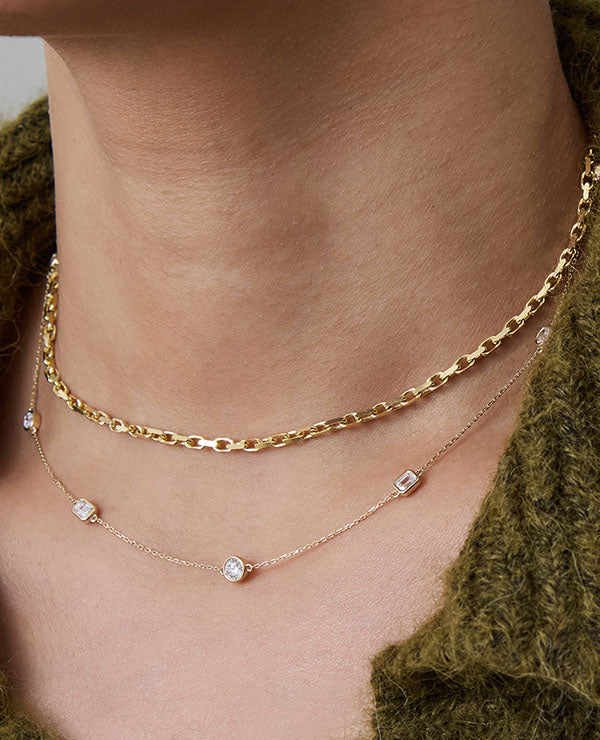 The Mixed Stone Station Necklace