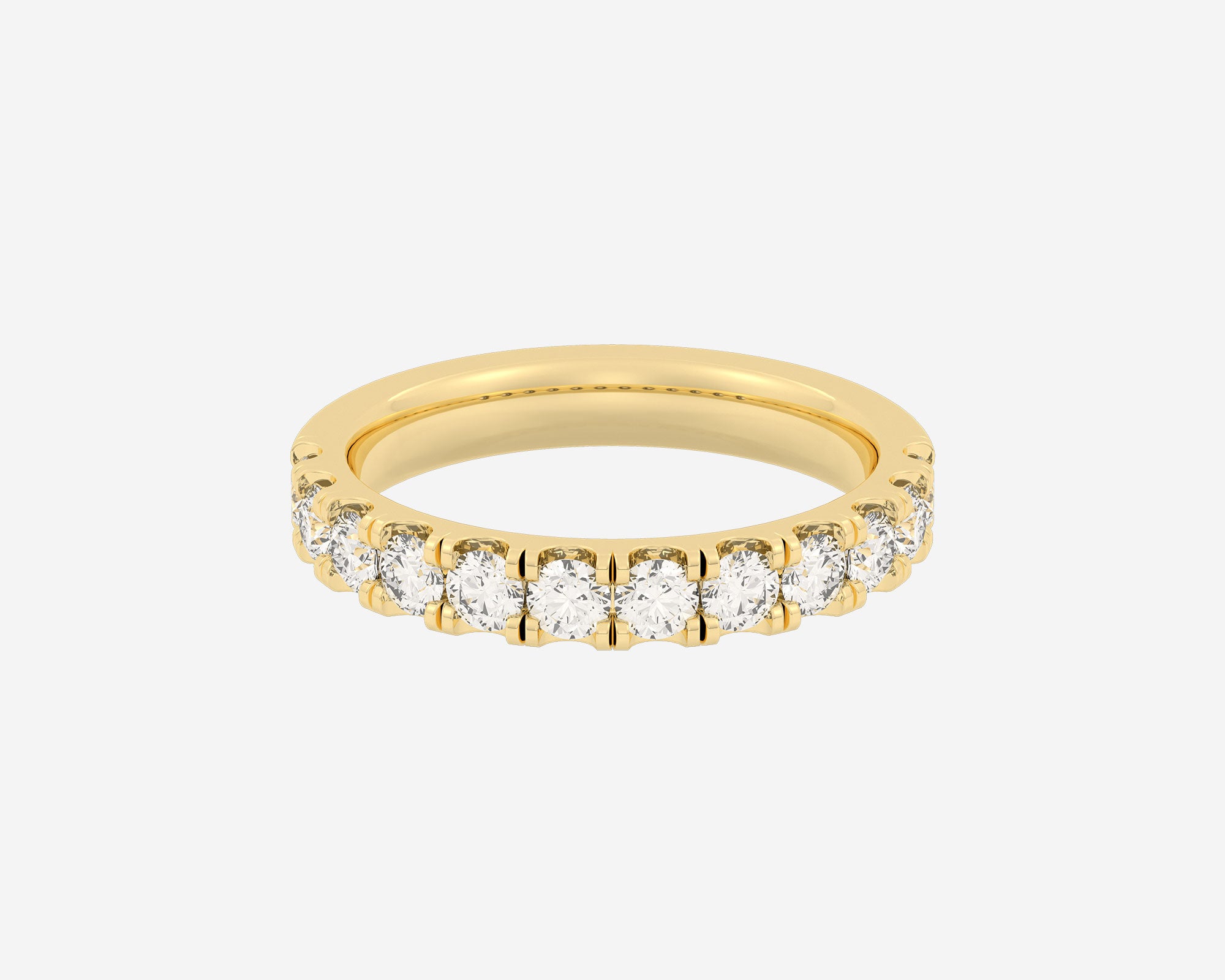 Gold half eternity outlet band
