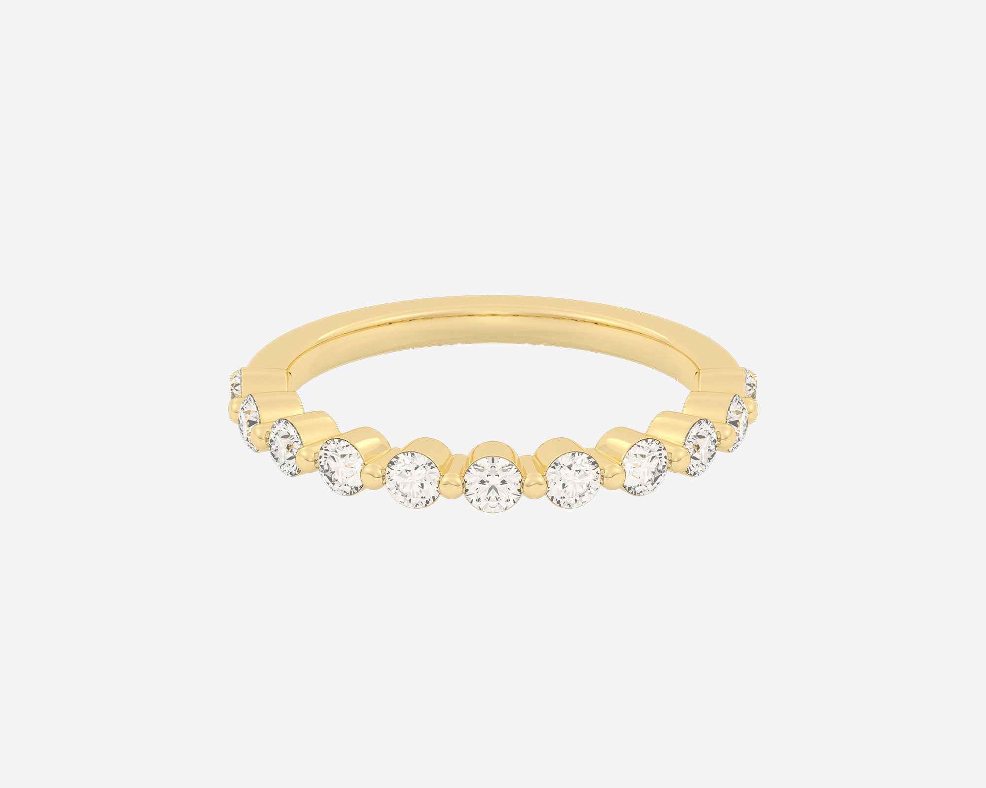 Floating diamond eternity ring yellow gold outlet