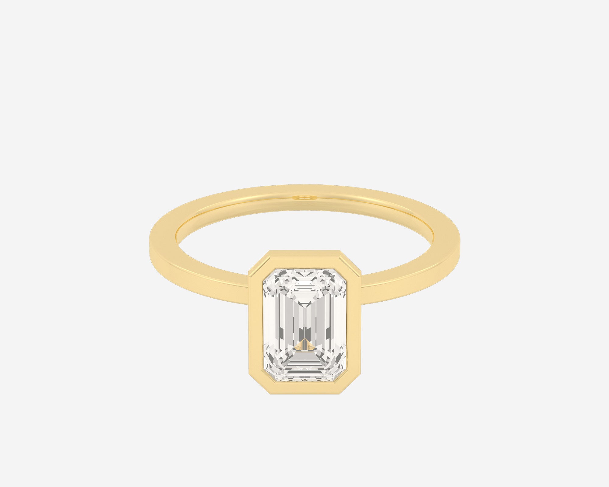 Holden Square Bezel Solitaire Emerald Engagement Ring